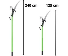 Lean Teleskopinės genėjimo žirklės su pjūklu 125–240 cm