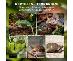 Stiklinis terariumas ropliams PawHut, pakeltas ir vandeniui atsparus dugnas, spynelė su mygtuku