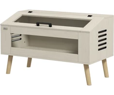 PawHut terariumas ropliams, 140 l roplių šėrimo dėžė su grūdinto stiklo langais, dangčiu, kojomis, roplių veisimo dėžė varliagyviams, vorams, ąžuolo spalvos, 100 x 50 x 60 cm