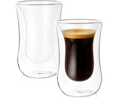 Termo stiklinės su dviguba sienele, 60 ml, skaidrios, 6 × 6 × 9 cm, 2 vnt.