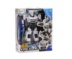 Lean Toys Transformuojamas automobilis-robotas 2in1 baltas