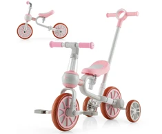 Triratis tamsiai mėlynas/rožinis