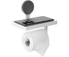 Home Styling Collection Bathroom Solutions Tualetinio Popieriaus Laikiklis su Lentynėle - Baltas