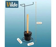 Tualetinio popieriaus laikiklis su WC šepetėliu Vilde 53 cm