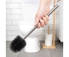 Tualeto šepetys Vilde silikoninis juodas 35 cm
