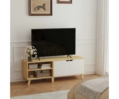 TV staliukas Songmics Vasagle Televizoriaus spintelė, televizoriaus staliukas su 2 durelėmis, 140 cm ilgio