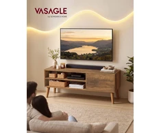 Songmics TV staliukas televizoriams iki 55 col., šiltai rudas, 120 × 40 × 49 cm