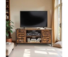 Songmics TV staliukas VASAGLE 110x40x50 cm su 2 lentynomis