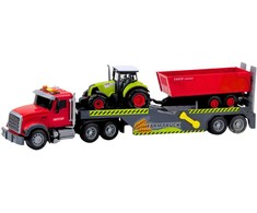 Lean Toys Ūkio sunkvežimis su traktoriumi ir priekaba, 53 cm