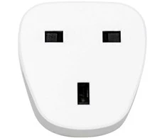 Universalus kelioninis adapteris, UK lizdas į EU kištuką, SAVIO AP-02, baltas, įžemintas, 3250W, kompaktiškas dydis