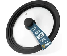 Granchio Italia Universalus stiklinis dangtis su silikonu 24/26/28 cm