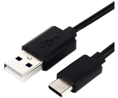 Kk21T USB C tipo kabelis 1 m juodas