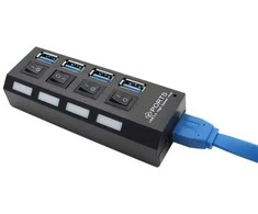 Fusion USB šakotuvas 4x USB 3.0 juodas