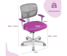 Vaikiška kėdė Violetinė
