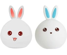 Led rabbit remote control rgb usb night light for kids
