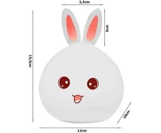 Children's led night light rabbit touch rgb