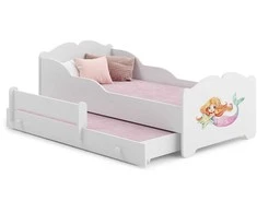 Luco Dvivietė lova Anna su stalčiumi ir čiužiniais 160x80 Undinėlė