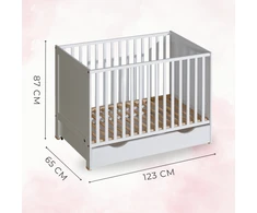 ATB Vaikiška lovytė 120x60 BASIC su stalčiumi