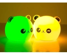 Children's led night light rgb panda touch