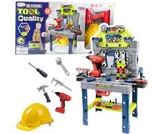 Lean Toys Vaikiškas darbinis stalas su įrankiais, 133 dalys
