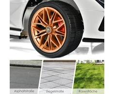 Vaikiškas elektrinis automobilis baltas