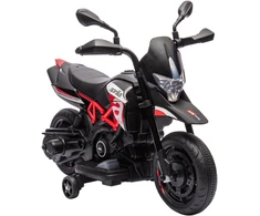 Vaikiškas elektrinis motociklas APRILIA DORSODURO 900, raudonas ir juodas, 81 × 43 × 57 cm