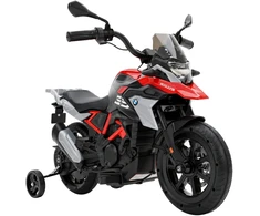Vaikiškas elektrinis motociklas BMW G310 GS su ličio jonų akumuliatoriumi, raudonos ir juodos spalvos, 102 × 62 × 73 cm