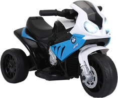Vaikiškas elektrinis motociklas BMW S1000RR, 6 V, mėlynas, 66 × 37 × 44 cm