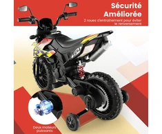 Vaikiškas elektrinis motociklas juodas