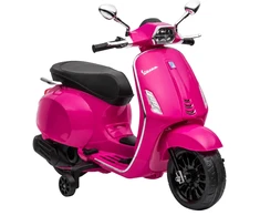 Vaikiškas elektrinis motociklas, licencijuotas Vespa, rožinis, 107 × 47 × 73 cm
