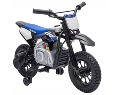 Vaikiškas elektrinis motociklas, licencijuoto HONDA CRF 450R dizaino, juodas ir mėlynas, 104 × 55 × 67 cm