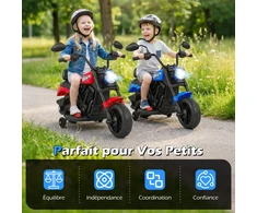 Vaikiškas elektrinis motociklas tamsiai mėlynas