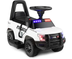 Vaikiškas elektrinis policijos automobilis baltas