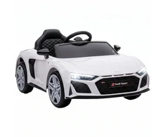 Vaikiškas elektromobilis licencijuotas Audi R8 Spyder su nuotoliniu valdymu, baltas ir juodas, 107 × 58 × 44 cm