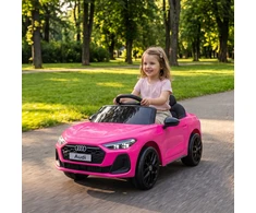 Vaikiškas elektromobilis licencijuotas Audi A5L su 2,4 GHz nuotolinio valdymo pultu, rožinis, 101 × 55 × 43 cm