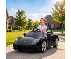 Vaikiškas elektromobilis Porsche Carrera GT, juodas, 111,1 × 59 × 45 cm