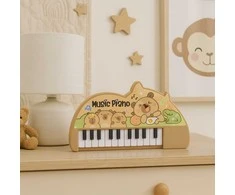 Lean Toys Vaikiškas muzikinis pianinas Kapybara 22 klavišų