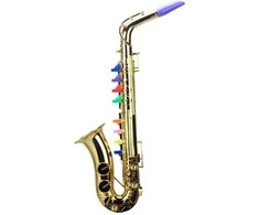 Lean Toys Vaikiškas muzikinis žaislas – auksinis saksofonas