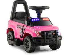 Vaikiškas policijos automobilis rožinis