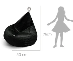 Vaikiškas sėdmaišis Qubo Tiny Drop, Basil, 76 × 50 × 70 cm