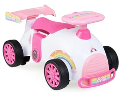 Vaikiškas stumdomas automobilis rožinis