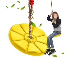 Vaikiškos sodo sūpynės su virve, 27 cm, geltona