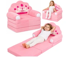 Lean Toys Vaikų atlenkiamas fotelis rožinis