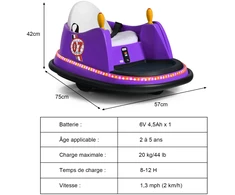Vaikų automobilis 57 x 75 x 42 cm violetinis