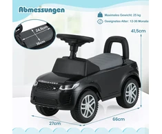 Vaikų stumdomas automobilis Juodas