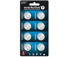 Mygtukinės Baterijos - Everactive 4 X CR2032, 2 X CR2025, 2 X CR2016