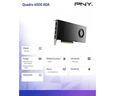 Vaizdo Plokštė - PNY NVIDIA RTX 4000 20GB GDDR6 PCIe 4.0 4x Mini DP