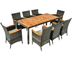 Valgomojo komplektas 190 x 90 x 74 cm 9 vnt.