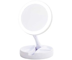 Lean Veidrodis su LED, 10x didinimas, baltas
