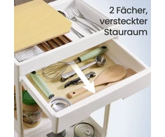 Songmics Vežimėlis su stalčiumi 25,5 x 41 x 91 cm